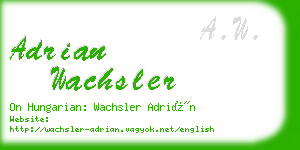 adrian wachsler business card